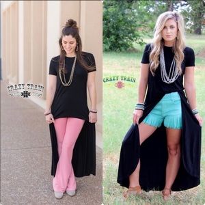 Crazy Train Black High Low Tunic